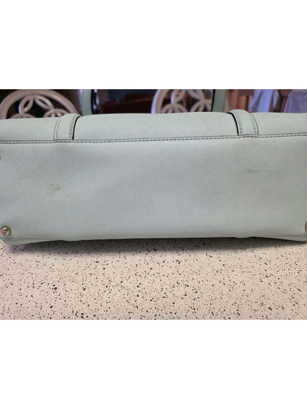 Kate Spade New York Mint Green Saffiano Leather Tote Bag